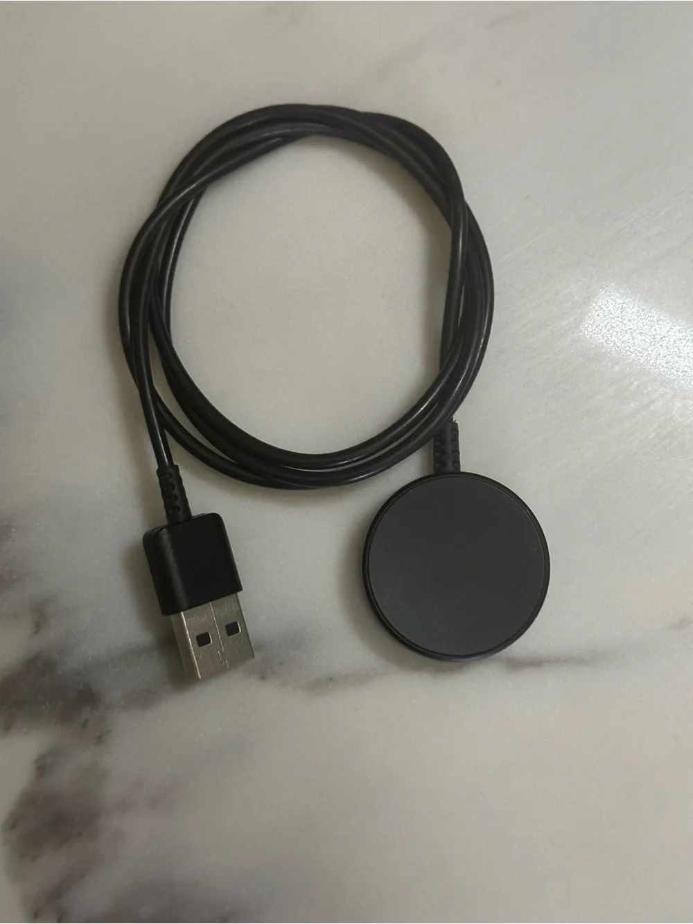 Samsung Black Wireless Watch Charging Puck with USB-A Cable